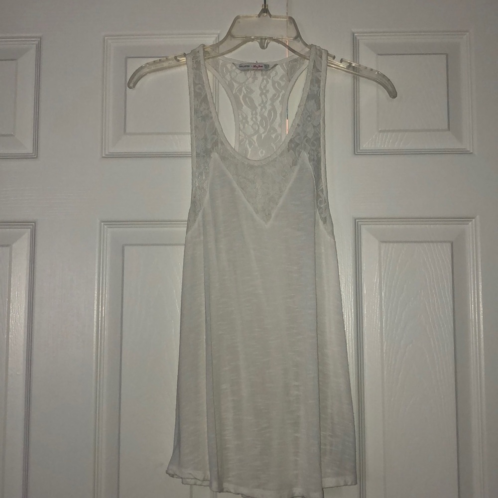 White lace tank top